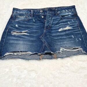 American Eagle Outfitters denim blue jean skirt size 8